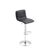 Versatile PU Leather Gas-Lift Swivel Bar Stool Set of 2 – Black