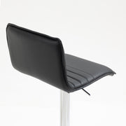 Versatile PU Leather Gas-Lift Swivel Bar Stool Set of 2 – Black