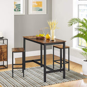 Albury Industrial Bar Stool Set of 2 – Brown
