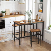 Albury Industrial Bar Stool Set of 2 – Brown
