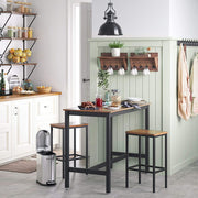 Albury Industrial Bar Stool Set of 2 – Brown