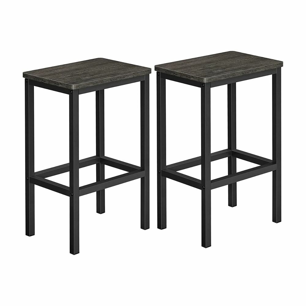 Briar Metal Bar Stool Set of 2 – Charcoal