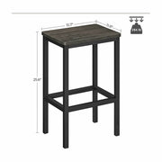 Briar Metal Bar Stool Set of 2 – Charcoal