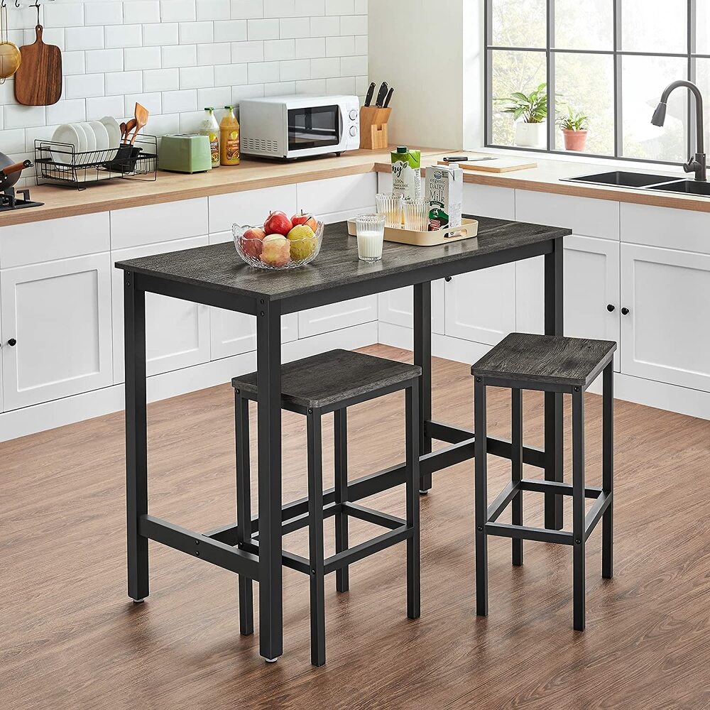 Briar Metal Bar Stool Set of 2 – Charcoal