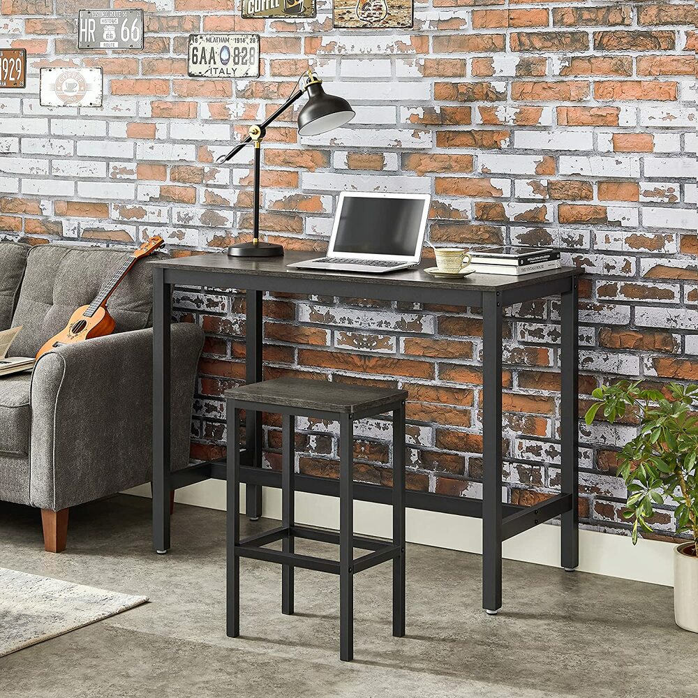Briar Metal Bar Stool Set of 2 – Charcoal