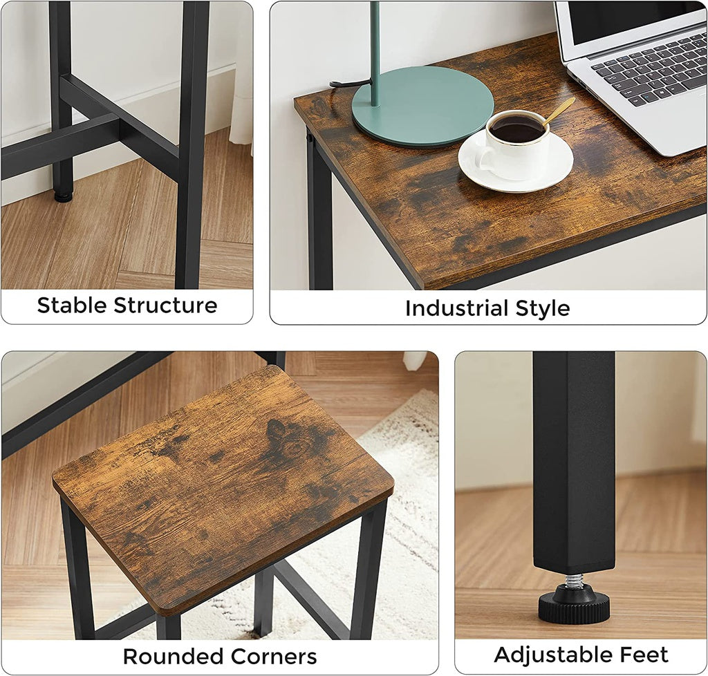 Benson Bar Table & Stool Set – Brown
