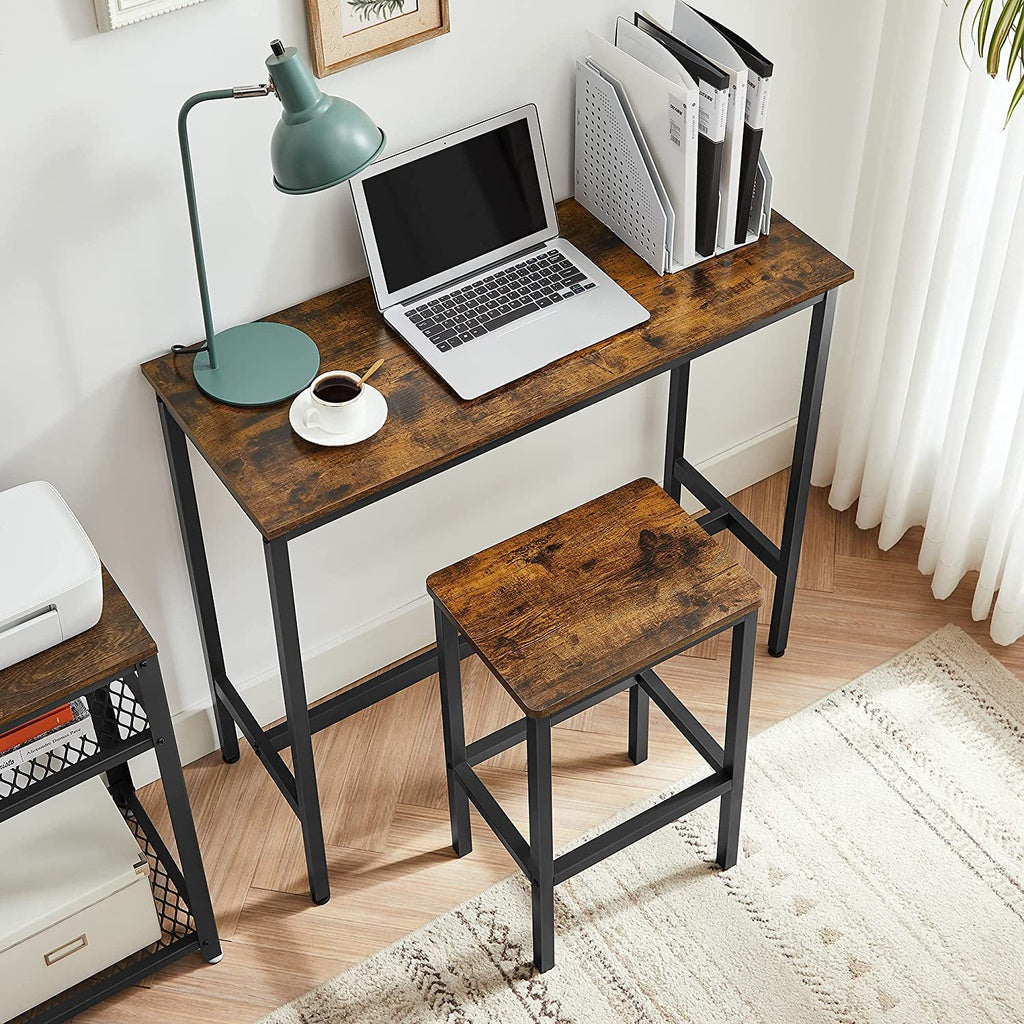 Benson Bar Table & Stool Set – Brown