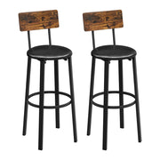 Carmel PU Leather Bar Stool Set of 2 – Brown