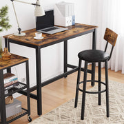 Carmel PU Leather Bar Stool Set of 2 – Brown