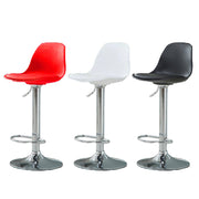 Clarion PU Leather Gas-Lift Swivel Kitchen Bar Stool – Black