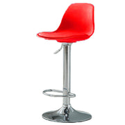Clarion PU Leather Gas-Lift Swivel Kitchen Bar Stool – Red