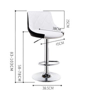 Sierra PU Leather Gas-Lift Swivel Kitchen Bar Stool – Black