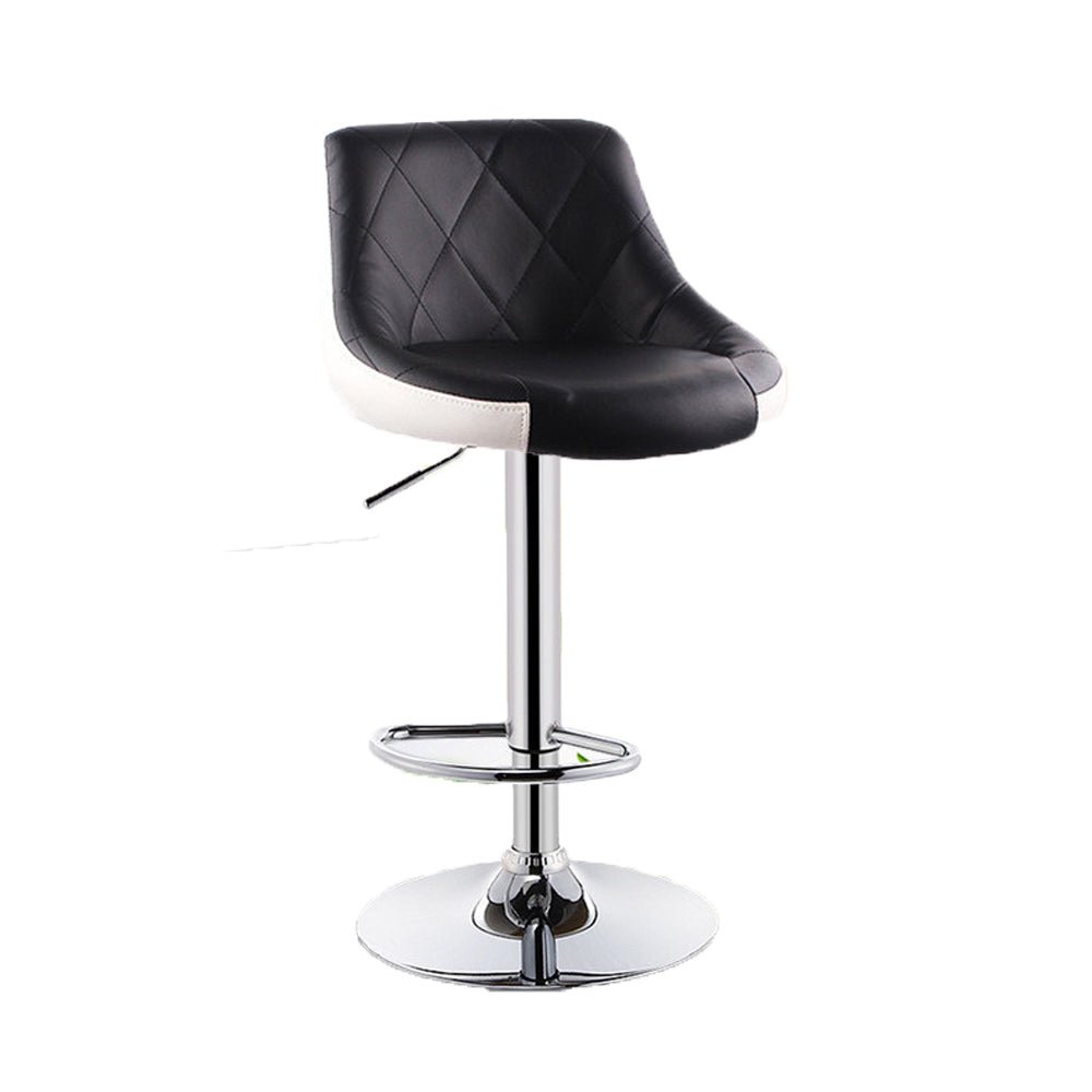 Sierra PU Leather Gas-Lift Swivel Kitchen Bar Stool – Black