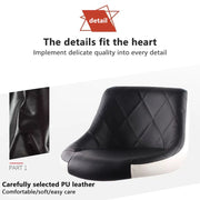 Sierra PU Leather Gas-Lift Swivel Kitchen Bar Stool – Black