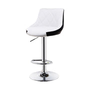 Sierra PU Leather Gas-Lift Swivel Kitchen Bar Stool – Black