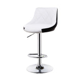 Bar Stools Kitchen Bar Stool Leather Barstools Swivel Gas Lift Counter Chairs x2 BS8403 White