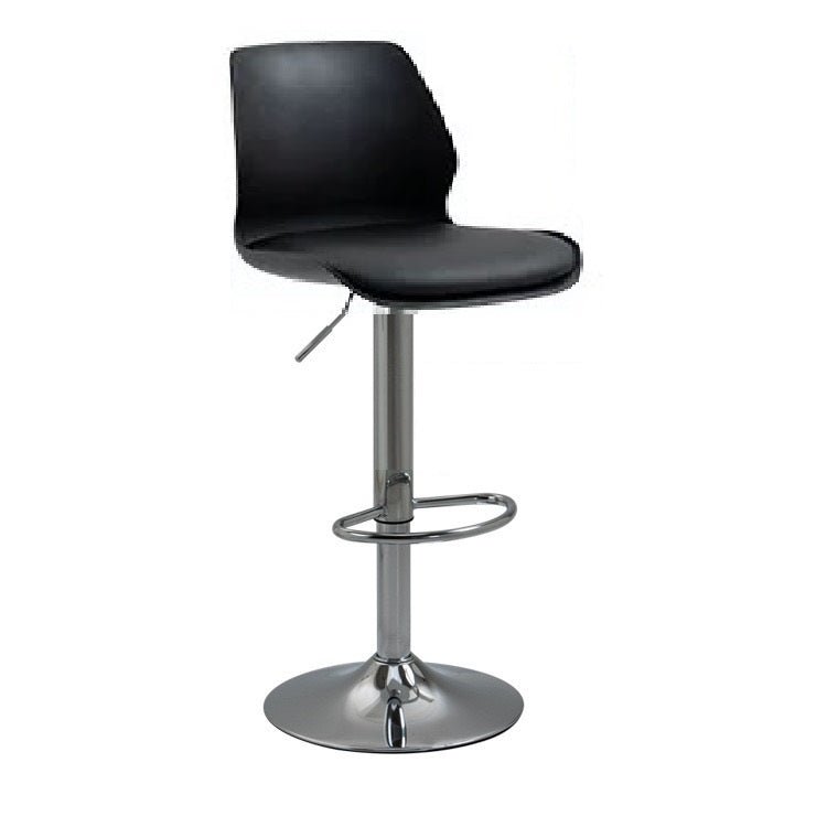 Elodie PU Leather Gas-Lift Swivel Kitchen Bar Stool – Red