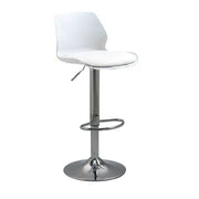 Elodie PU Leather Gas-Lift Swivel Kitchen Bar Stool – Red