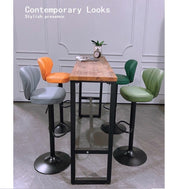 Maxim PU Leather Gas-Lift Swivel Bar Stool – Brown