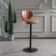 Maxim PU Leather Gas-Lift Swivel Bar Stool – Light Green