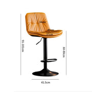 Boden PU Leather Gas-Lift Swivel Bar Stool – Black