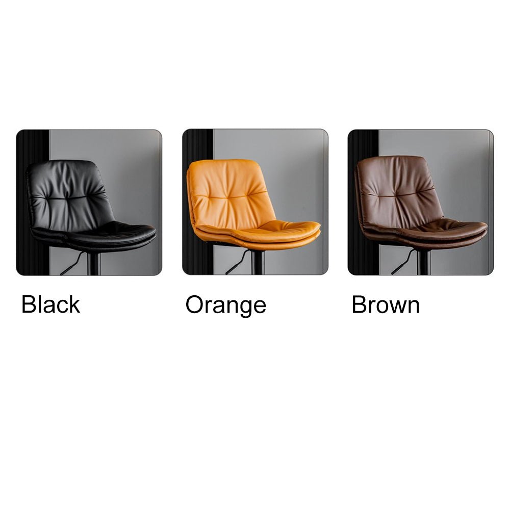 Boden PU Leather Gas-Lift Swivel Bar Stool – Black