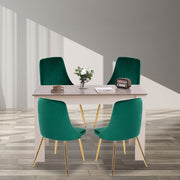 Bayside Velvet Dining Set – Grey