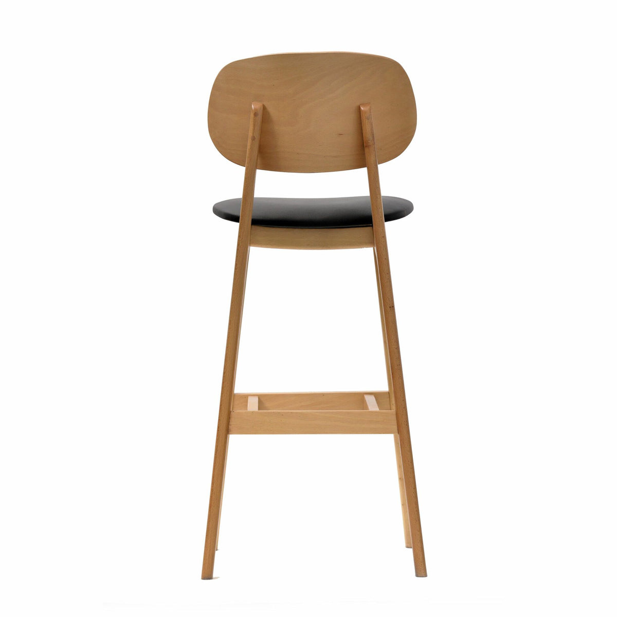 Ban Bar Stool – Black Vinyl Seat, Trojan Oak Frame