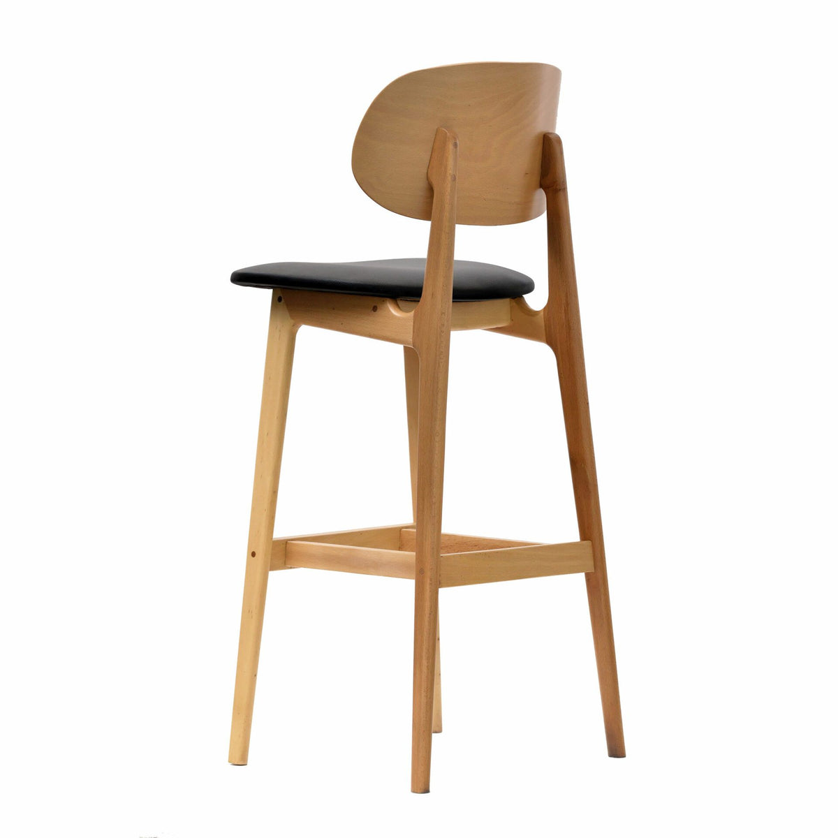 Ban Bar Stool – Black Vinyl Seat, Trojan Oak Frame