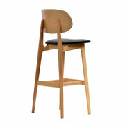 Ban Bar Stool – Black Vinyl Seat, Trojan Oak Frame