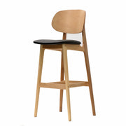 Ban Bar Stool – Black Vinyl Seat, Trojan Oak Frame
