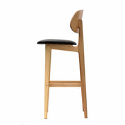 Ban Bar Stool – Black Vinyl Seat, Trojan Oak Frame