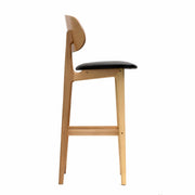 Ban Bar Stool – Black Vinyl Seat, Trojan Oak Frame