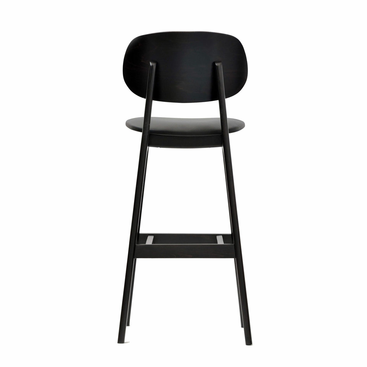 Ban Bar Stool – Black Vinyl Seat, Wenge Frame