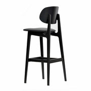 Ban Bar Stool – Black Vinyl Seat, Wenge Frame