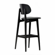 Ban Bar Stool – Black Vinyl Seat, Wenge Frame