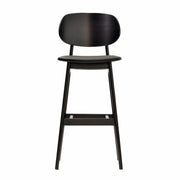 Ban Bar Stool – Black Vinyl Seat, Wenge Frame