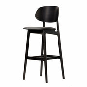 Ban Bar Stool – Black Vinyl Seat, Wenge Frame
