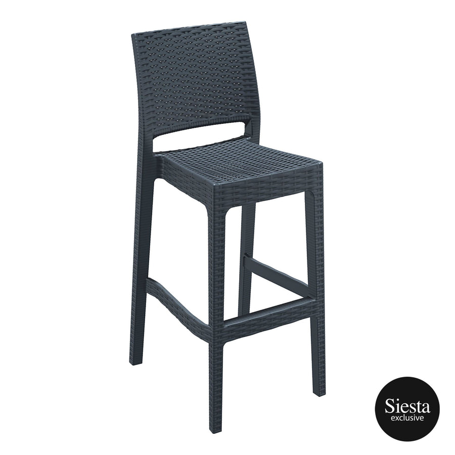 Jamaica Rattan Bar Stool – Anthracite