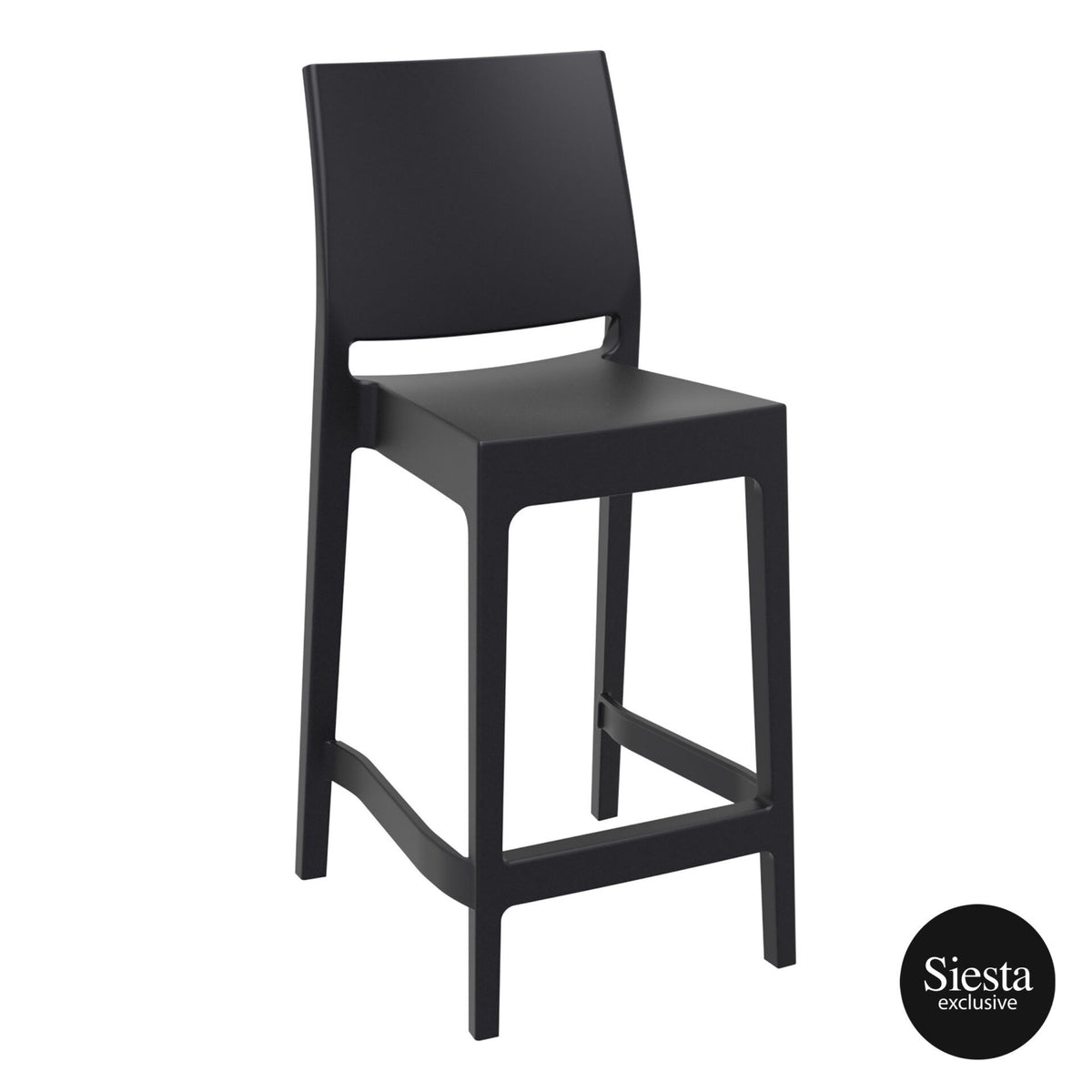 Maya Plastic Bar stool 65 - Black