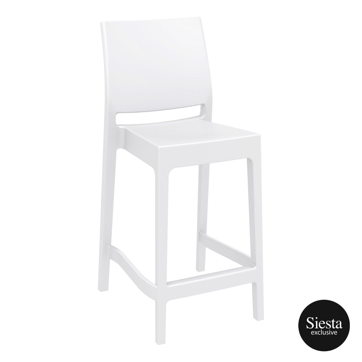 Maya Plastic Bar stool 65 - White