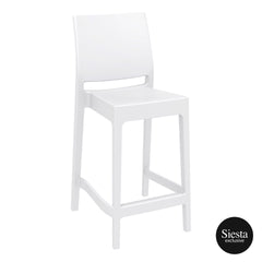 Maya Plastic Bar stool 65 - White