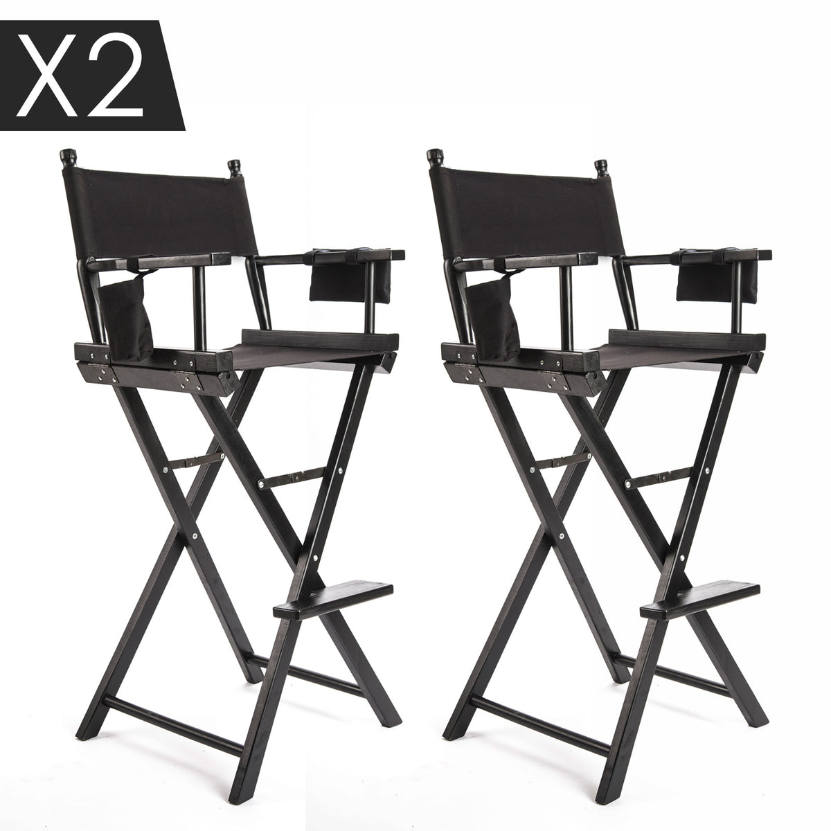 Bramley Bar Stool Set of 2 – Black