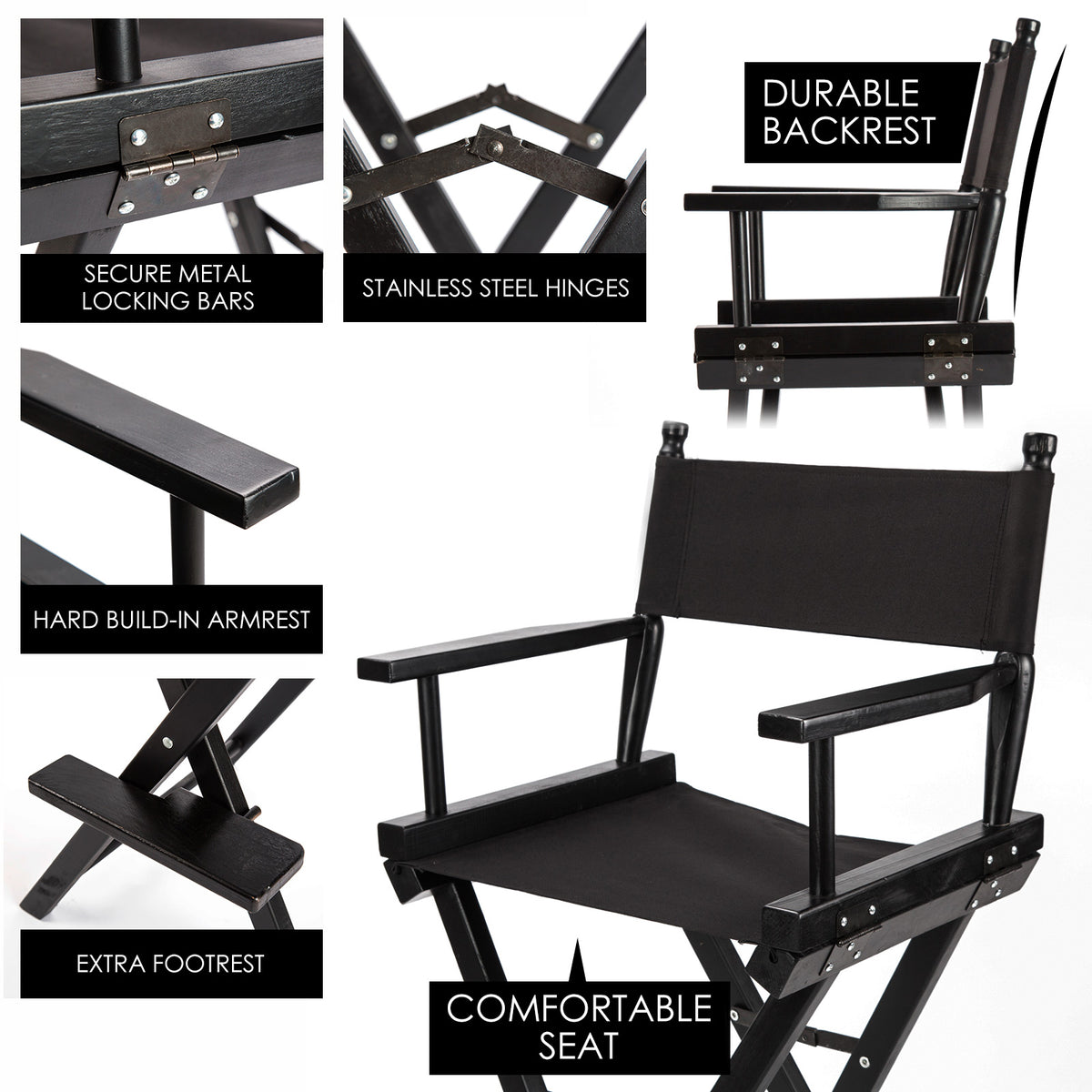 Bramley Bar Stool Set of 2 – Black
