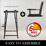 Bramley Bar Stool Set of 2 – Black