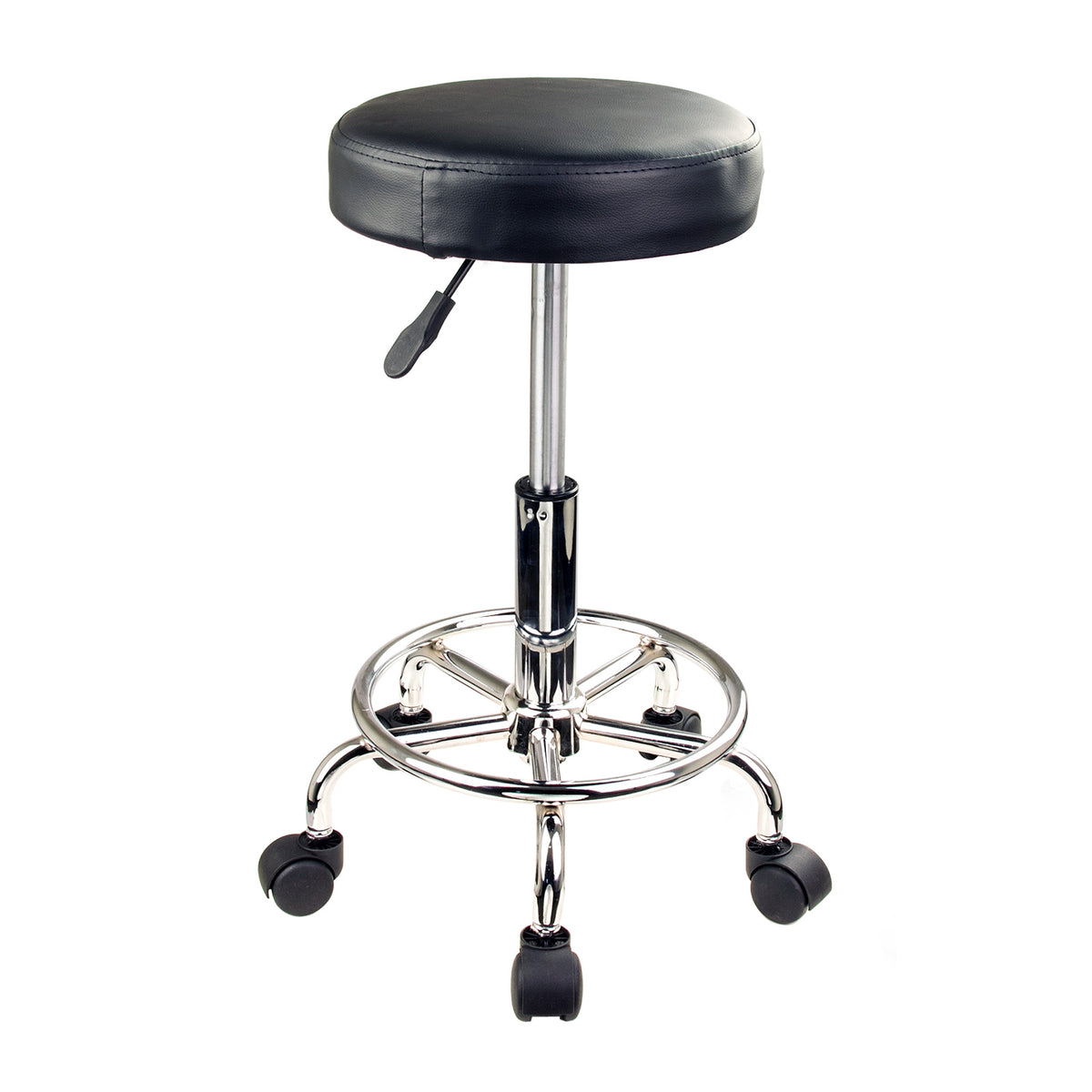 Boden PU Leather Gas-Lift Swivel Bar Stool – Black