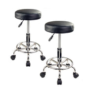 Boden PU Leather Gas-Lift Swivel Bar Stool Set of 2 – Black