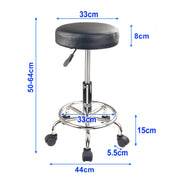 Boden PU Leather Gas-Lift Swivel Bar Stool Set of 4 – Black