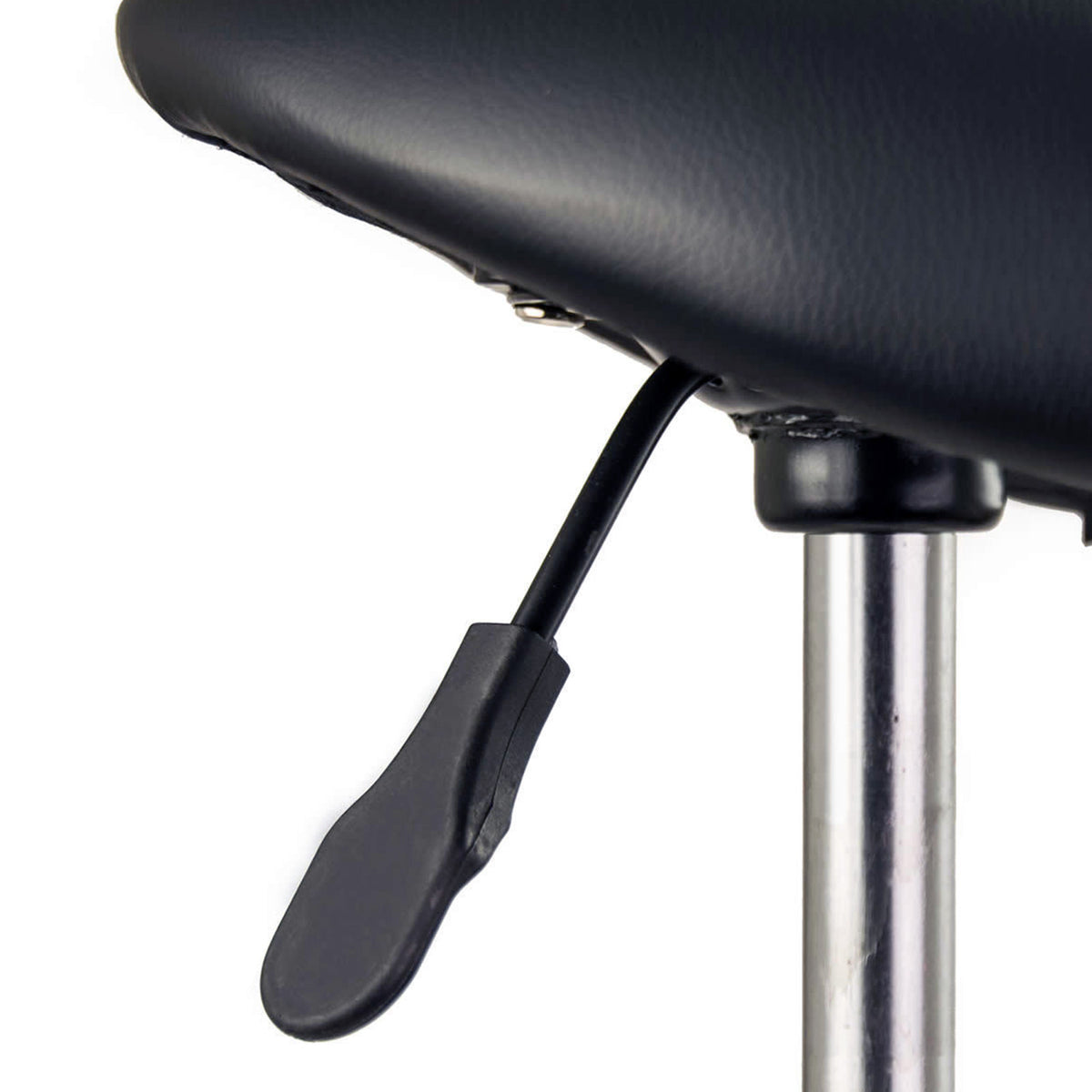 Saddle PU Leather Gas-Lift Swivel Bar Stool – Black