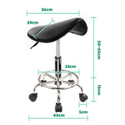 Saddle PU Leather Gas-Lift Swivel Bar Stool – Black